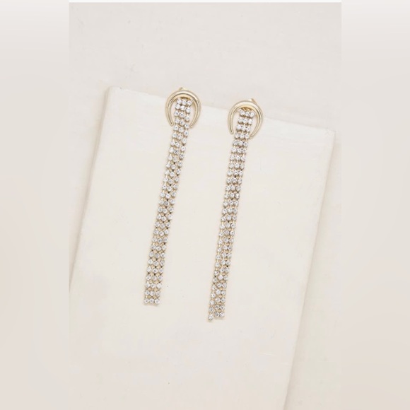 Ettika Crystal Fringe Drop Earrings - Picture 3 of 8